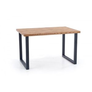 HALMAR Jídelní rozkládací stůl Horus 126/206 cm dub jasný/černý obraz