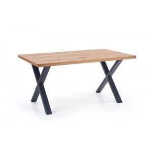 HALMAR Jídelní rozkládací stůl Xaver 160/250 cm dub jasný/černý obraz