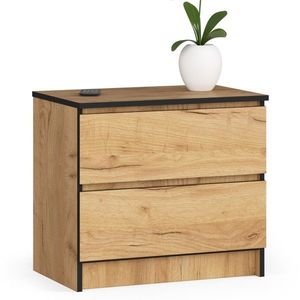 Ak furniture Komoda K60 cm s 2 zásuvkami dub craft obraz