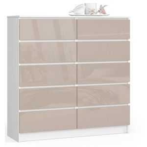 Ak furniture Komoda Kuba 120 cm bílá/cappuccino obraz