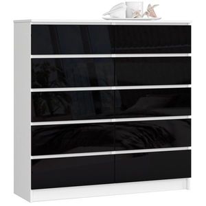 Ak furniture Komoda Kuba 120 cm bílá/černá obraz