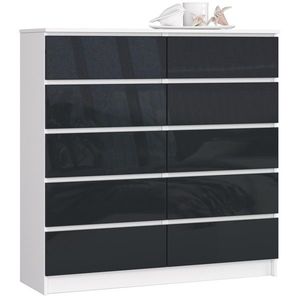 Ak furniture Komoda Kuba 120 cm bílá/grafitová obraz