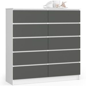 Ak furniture Komoda Kuba 120 cm bílá/grafitová obraz