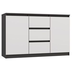 TP Living Komoda Malwa 2D3S 120 cm antracit/bílá obraz