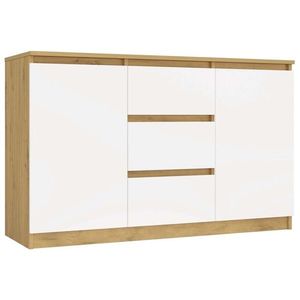 TP Living Komoda Malwa 2D3S 120 cm dub artisan/bílá obraz