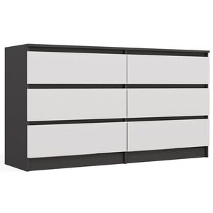 TP Living Komoda Malwa M6 140 cm antracit/bílá obraz