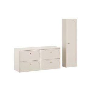 Comad Koupelnová sestava s deskou a skříňkami Donna 120 cm písková obraz