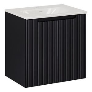 Comad Koupelnová skříňka Nova Black I Sky se zápustným umyvadlem 60 cm černá/bílá obraz