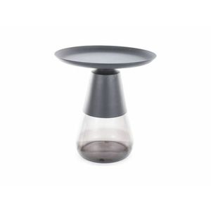 Signal Odkládací stolek Tiffany 50 cm čirý/černý mat obraz