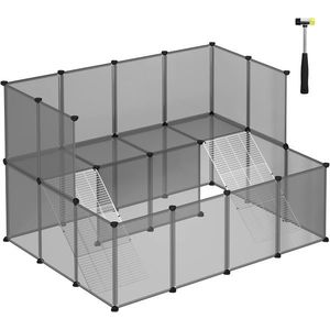 SONGMICS Ohrádka pro drobná zvířata Femino 143x108 cm šedá obraz
