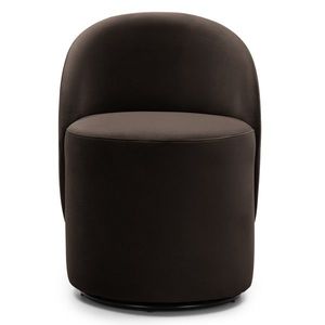 Hector Otočné designové křeslo Enzo velur čokoládové obraz