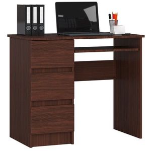 Ak furniture Psací stůl A-6 90 cm wenge levý obraz