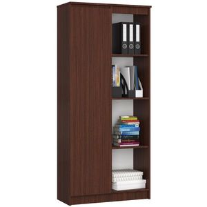 Ak furniture Regál Rexa 80 cm 1 skříňka a 4 police wenge obraz