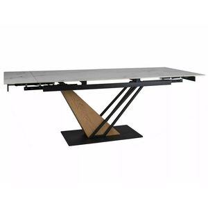 Signal Rozkládací jídelní stůl Genesis 180/240 cm bílý/dub přírodní obraz