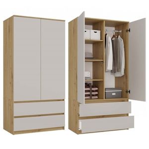 TP Living Šatní skříň Malwa SS-90 cm dub artisan/kašmír obraz