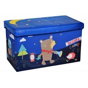 TZB Skládací taburet Teddy modrý obraz