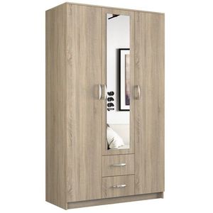 TP Living Skříň ROMANA se zrcadlem 120 cm dub sonoma obraz