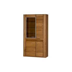 Szynaka Vitrína Velvet II 12 110 cm z masivu s LED osvětlením dub Rustikal obraz