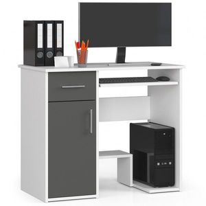 Ak furniture Volně stojící psací stůl JAY 90 cm bílý/šedý obraz