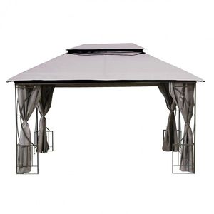 MultiGarden Zahradní pavilon BETH s moskytiérou 3x4 m šedý obraz
