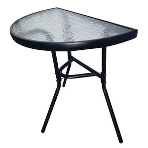 3kraft Zahradní stolek MODERN půlkruh 60 cm černý obraz