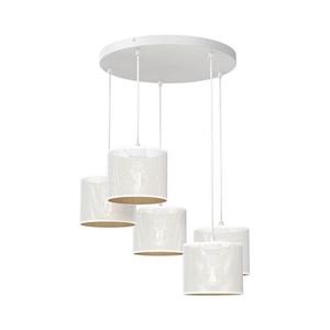 Lustr na lanku LOFT SHADE 5xE27/60W/230V bílá/zlatá obraz