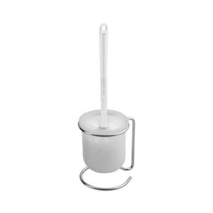 Aqualine Aqualine - Stojací WC štětka SIMPLE LINE bílá/lesklý chrom obraz