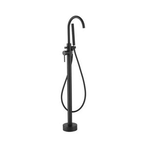 BATH DELUXE BATH DELUXE 28-114-01-02-00 - Volně stojící vanová sada s baterií 116 cm černá obraz