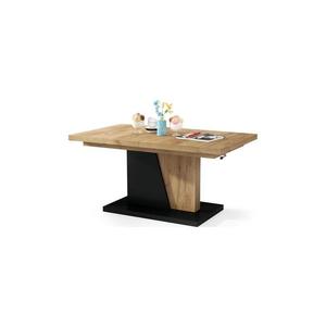 Mazzoni Rozkládací konferenční/jídelní stůl se zvedací deskou dub craft/černá obraz