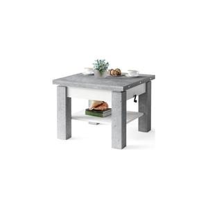 Mazzoni Rozkládací konferenční/jídelní stůl se zvedací deskou CALEB šedá beton/bílá obraz