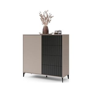 Mazzoni Komoda se zásuvkami RONJA taupe/černá obraz