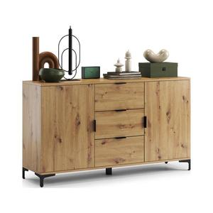 Mazzoni Komoda se zásuvkami a dvířky LORA dub artisan obraz