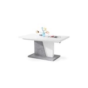 Mazzoni Rozkládací konferenční/jídelní stůl se zvedací deskou bílá/šedá beton obraz