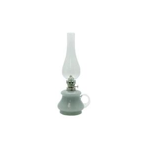 Floriánova huť Petrolejová lampa TEREZA 34 cm šedá opálová obraz