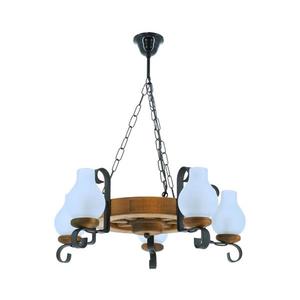 Exodus Lighting Srl Lustr na řetězu ROATA 5xE14/40W/230V pr. 30 cm buk - FSC certifikováno obraz