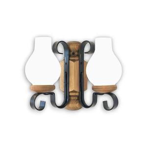 Exodus Lighting Srl Nástěnné svítidlo RUSTIC 2xE14/40W/230V buk - FSC certifikováno obraz
