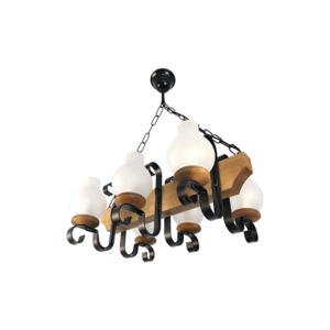 Exodus Lighting Srl Lustr na řetězu VELA 6xE14/40W/230V buk - FSC certifikováno obraz