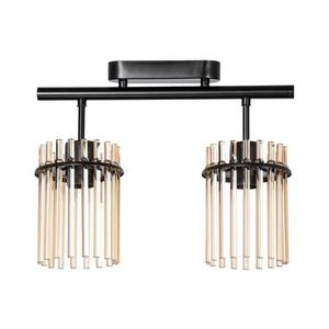Přisazený lustr 2xE27/60W/230V černá/kouřová obraz