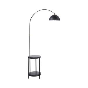 Stojací lampa se stolkem 1xE27/60W/230V černá obraz