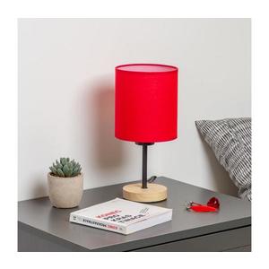 Brilagi Brilagi - Stolní lampa NUBILA WOOD 1xE27/25W/230V dub/červená obraz