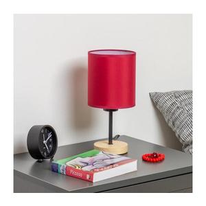 Brilagi Brilagi - Stolní lampa NUBILA WOOD 1xE27/25W/230V dub/pompejská červená obraz