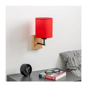 Brilagi Brilagi - Nástěnná lampa NUBILA WOOD 1xE27/25W/230V dub/červená obraz