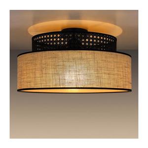 Stropní svítidlo BOHO 1xE27/60W/230V černá/ratan obraz