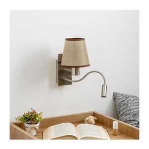 Brilagi Brilagi - LED Nástěnná lampa NUBILA 1xE27/25W/230V + LED/3W chrom/hnědá obraz