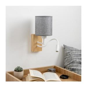 Brilagi Brilagi - LED Nástěnná lampa NUBILA WOOD 1xE27/25W/230V + LED/3W dub/šedá obraz