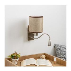 Brilagi Brilagi - LED Nástěnná lampa NUBILA 1xE27/25W/230V + LED/3W chrom/hnědá obraz