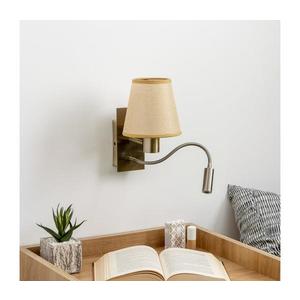 Brilagi Brilagi - LED Nástěnná lampa NUBILA 1xE27/25W/230V+LED/3W mosaz/světle hnědá obraz
