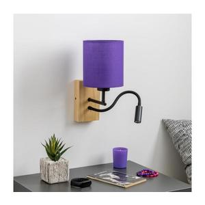 Brilagi Brilagi - LED Nástěnná lampa NUBILA WOOD 1xE27/25W/230V + LED/3W dub/fialová obraz