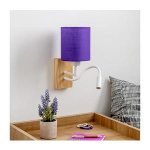 Brilagi Brilagi - LED Nástěnná lampa NUBILA WOOD 1xE27/25W/230V + LED/3W dub/fialová obraz