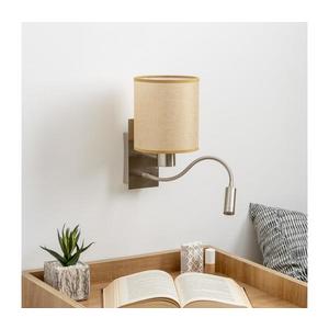 Brilagi Brilagi - LED Nástěnná lampa NUBILA 1xE27/25W/230V+LED/3W chrom/světle hnědá obraz